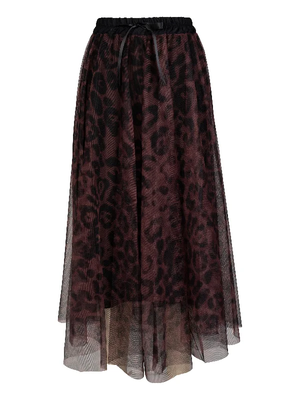 VICA mesh skirt - Dark Brown mix