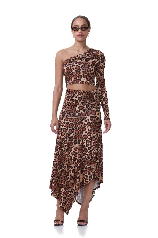 Mattie Skirt - Cocoa Leopard