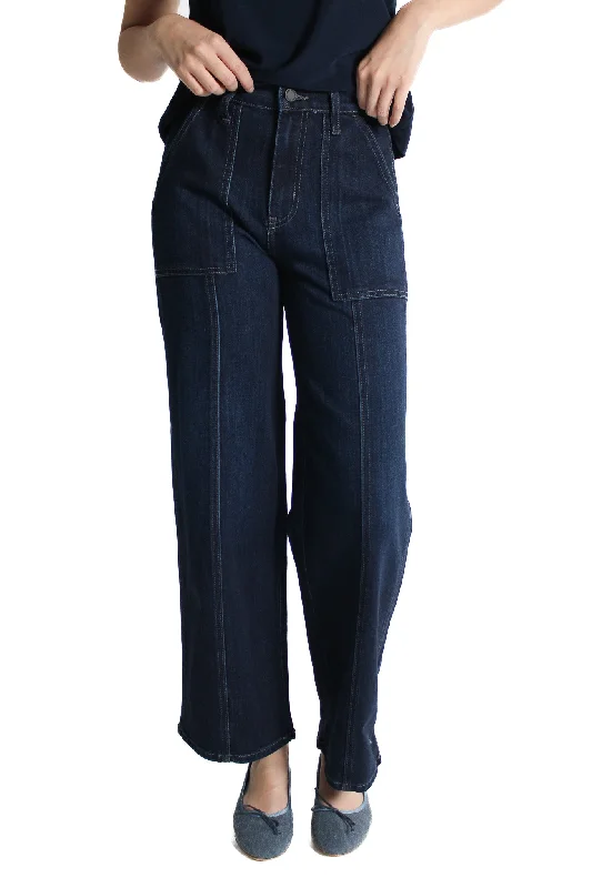 Seamed Utility Straight Jeans