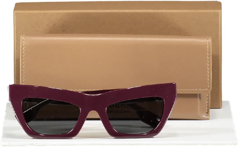 Burberry Aubergine Be4405 Cat Eye-frame Acetate Sunglasses In Case & Box