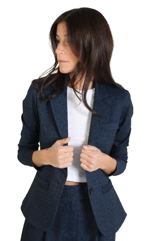 Denim Riri Ponte Fitted Blazer