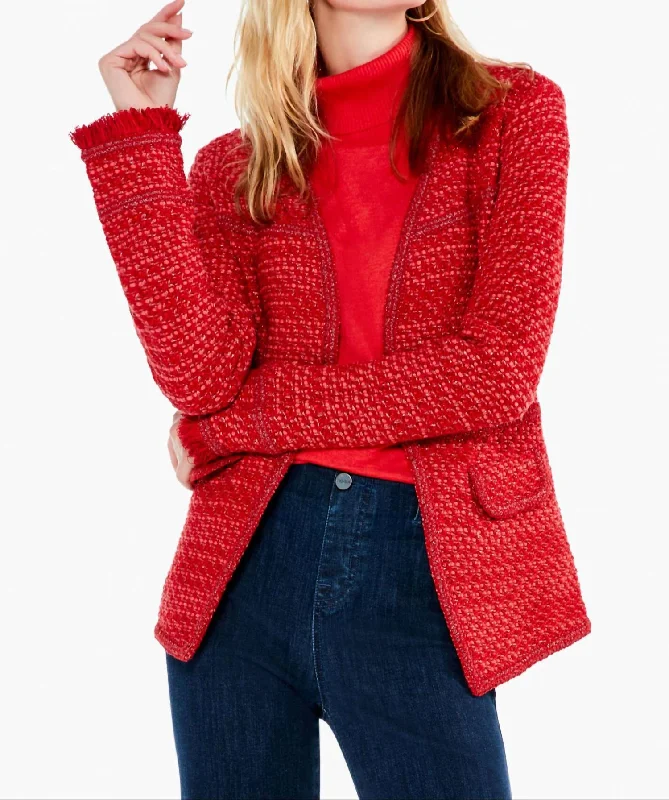 Up Tempo Jacket In Red Mix