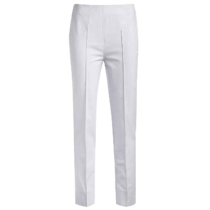 Cotton & Silk Shantung Pintuck Pant in Vapore