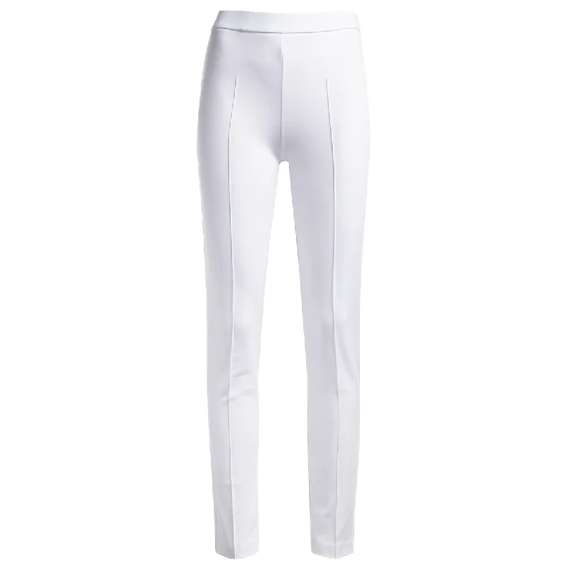 Slim Fit Pintuck Pant in White