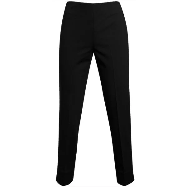 Viscose Knit Side Zip Pant in Black