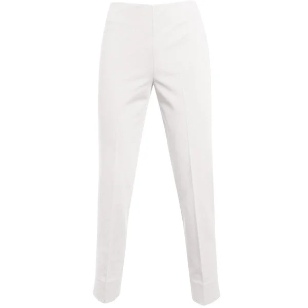 Viscose Knit Side Zip Pant in White